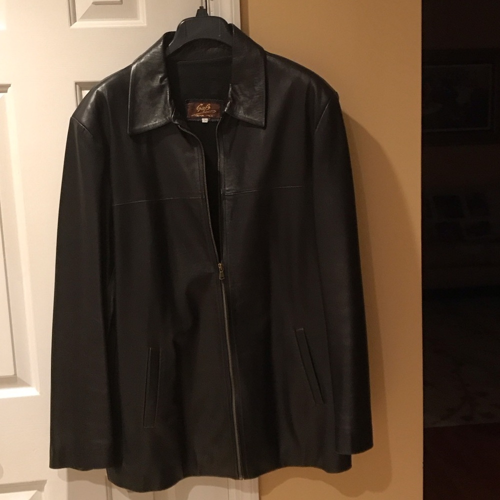 Men's Dark Leather Jacket